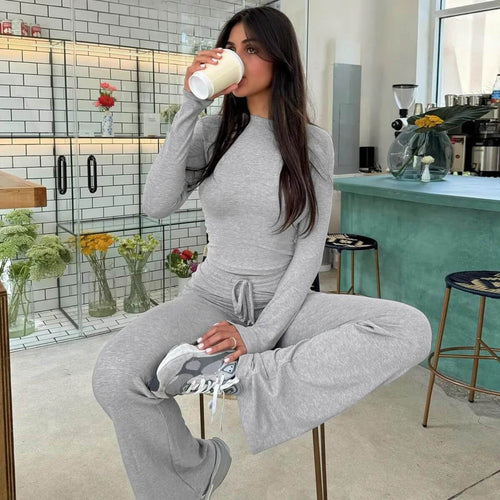Ensemble 2 Pièces Top et Pantalon Évasé Selyra