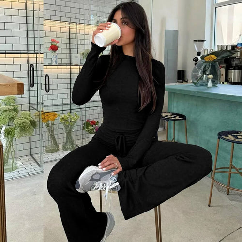 Ensemble 2 Pièces Top et Pantalon Évasé Selyra