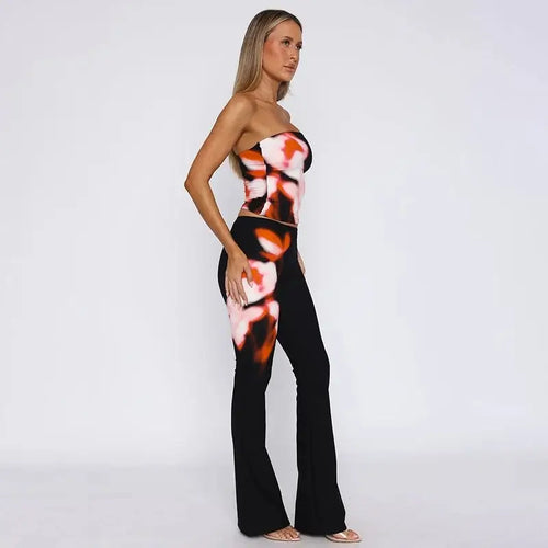Ensemble Bandeau et Pantalon Évasé Portofino Morgane