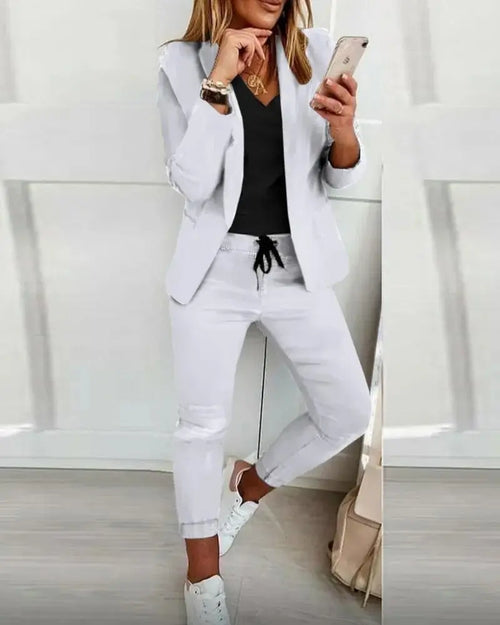 Ensemble Blazer et Pantalon Amboise Gaëlle Blanc / XS