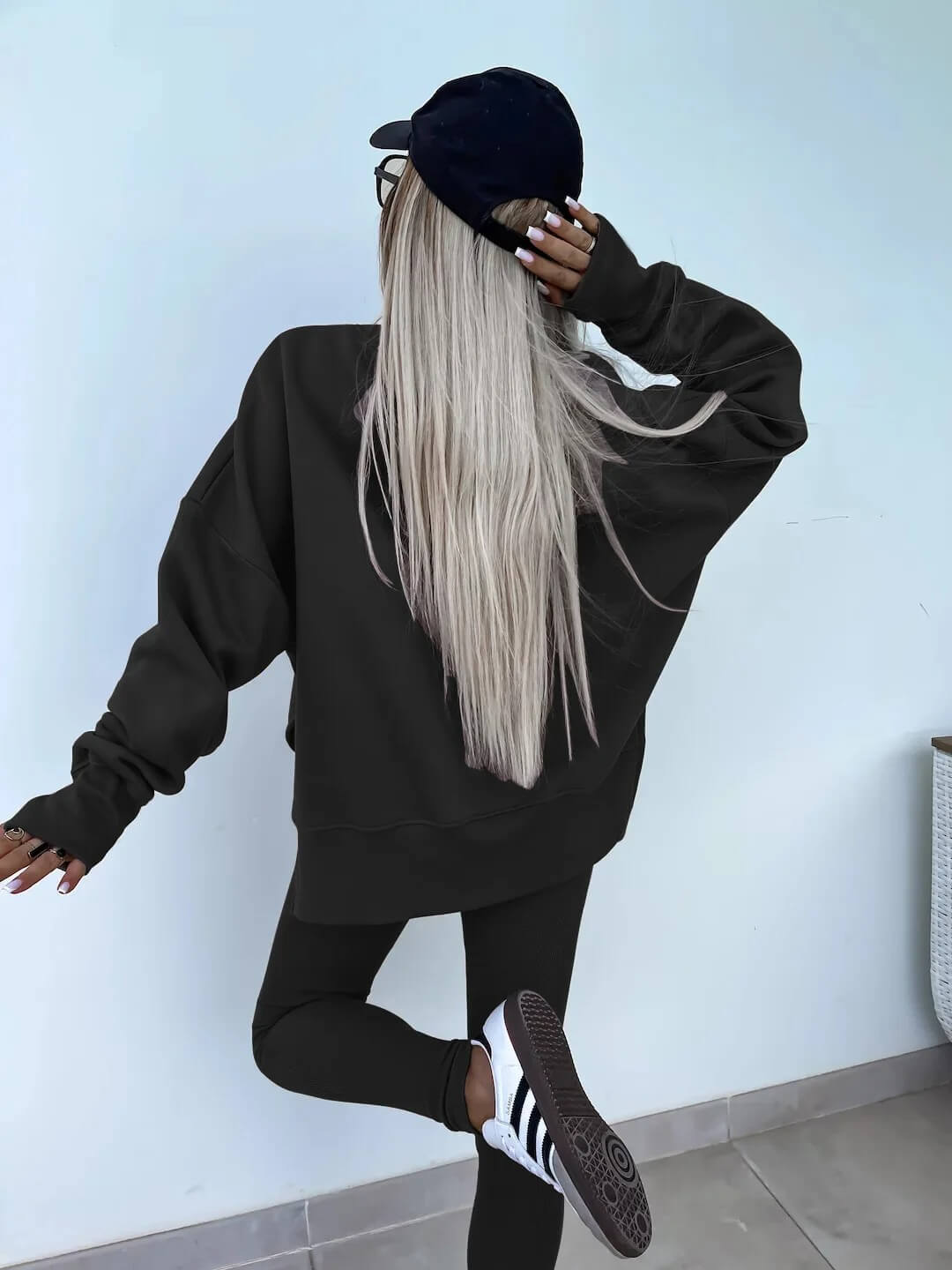 Ensemble Cocoon Élina — Sweat Oversize & Legging-Marron-