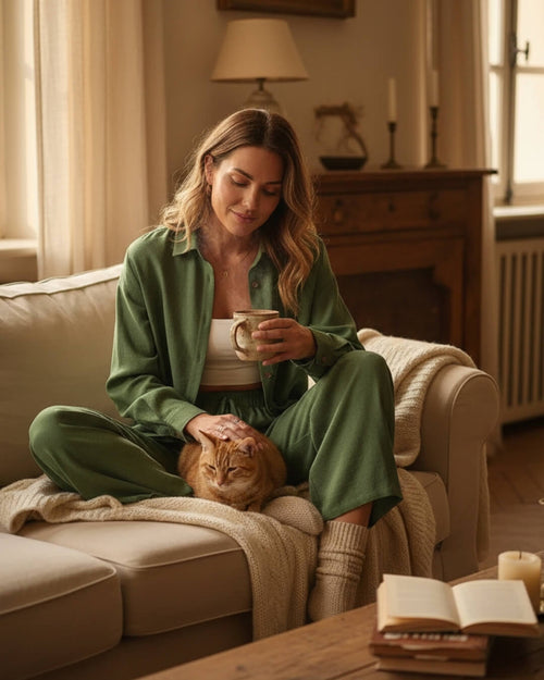Ensemble Cocoon Maëlyne — Chemise Fluide & Pantalon Large