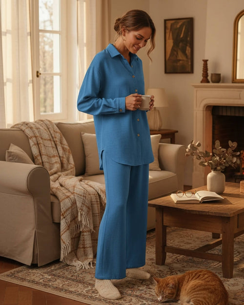 Ensemble Cocoon Maëlyne — Chemise Fluide & Pantalon Large