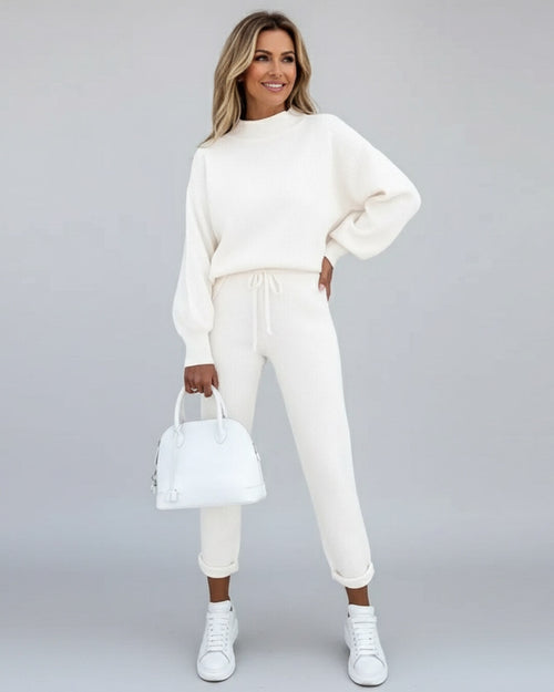 Ensemble Cocoon Miléna — Jogging Doux & Détente Élégante - Blanc / 34