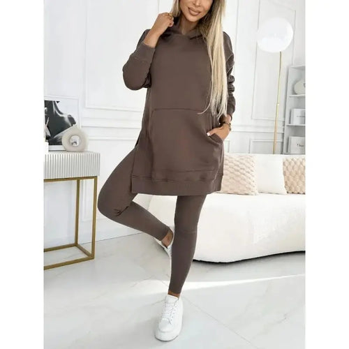 Ensemble Confort Sweat et Legging Philippine Marron / XS