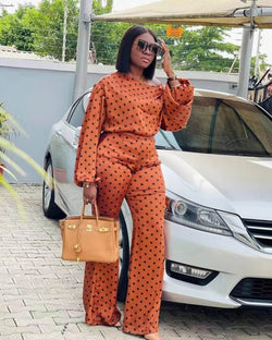 Ensemble Fluide à Pois Amandine - Orange / 34