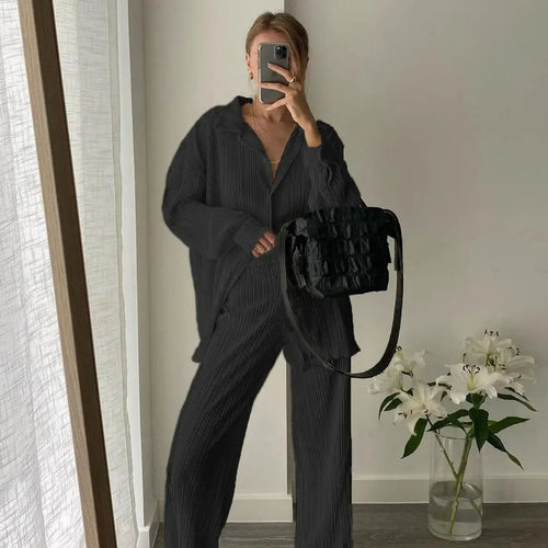 Ensemble Plissé Orane Noir / XS