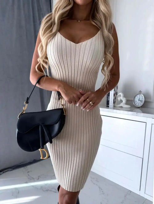 Ensemble Robe Midi et Pull en Maille Calypso