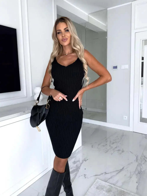 Ensemble Robe Midi et Pull en Maille Calypso