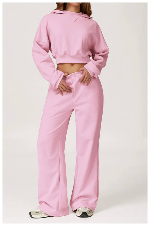 Ensemble Sweat Crop et Pantalon Large Sylvine
