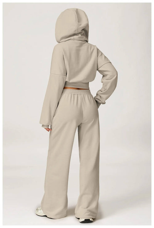 Ensemble Sweat Crop et Pantalon Large Sylvine