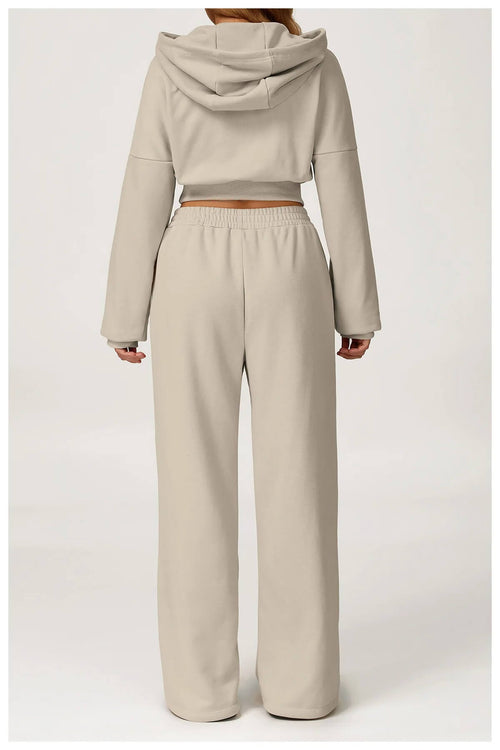 Ensemble Sweat Crop et Pantalon Large Sylvine