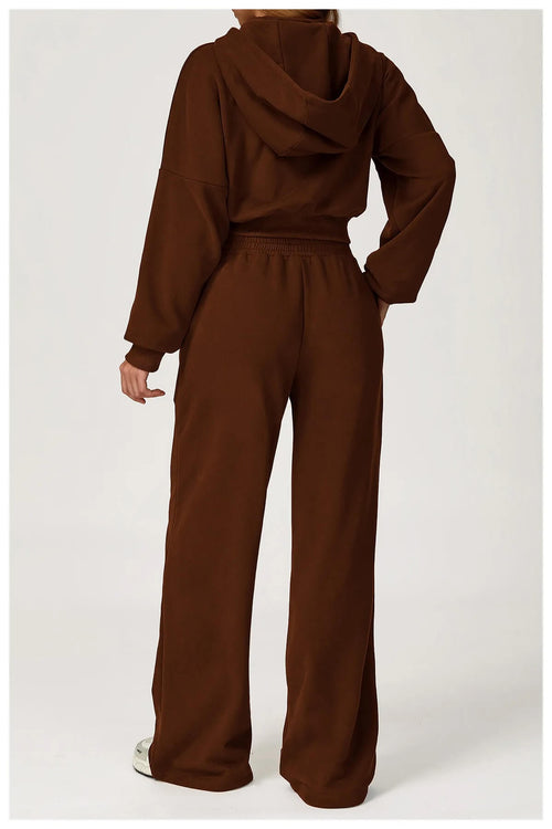 Ensemble Sweat Crop et Pantalon Large Sylvine