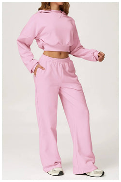 Ensemble Sweat Crop et Pantalon Large Sylvine