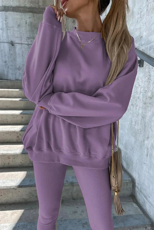 Ensemble Sweat Oversize et Legging Marion fushia / XS