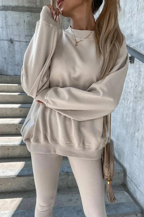 Ensemble Sweat Oversize et Legging Marion Beige / XS