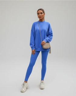 Ensemble Sweat Oversize et Legging Marion - Bleu / 34