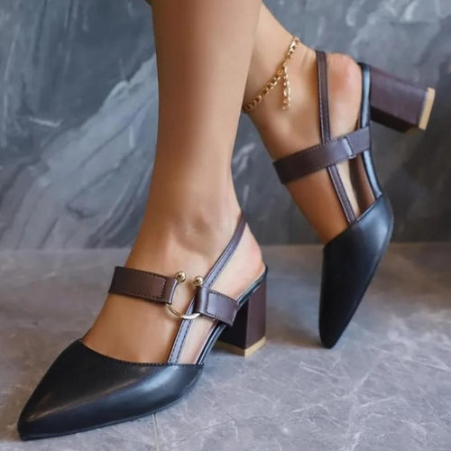 Escarpins Slingback à Talon Bloc Sérina