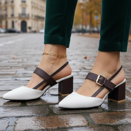 Escarpins Slingback à Talon Bloc Sérina