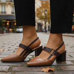 Escarpins Slingback à Talon Bloc Sérina