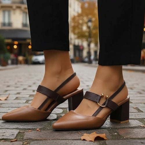 Escarpins Slingback à Talon Bloc Sérina