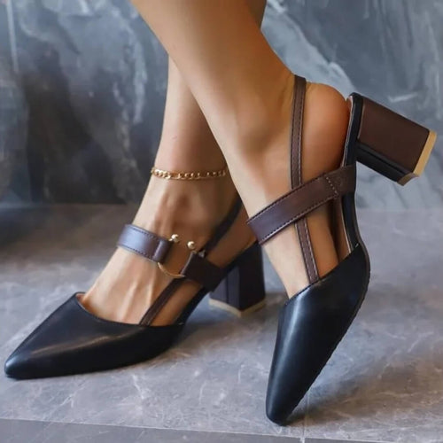 Escarpins Slingback à Talon Bloc Sérina