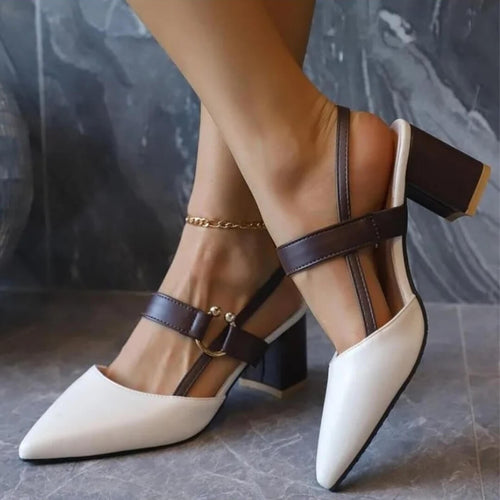 Escarpins Slingback à Talon Bloc Sérina