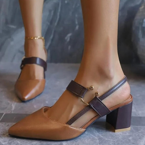 Escarpins Slingback à Talon Bloc Sérina