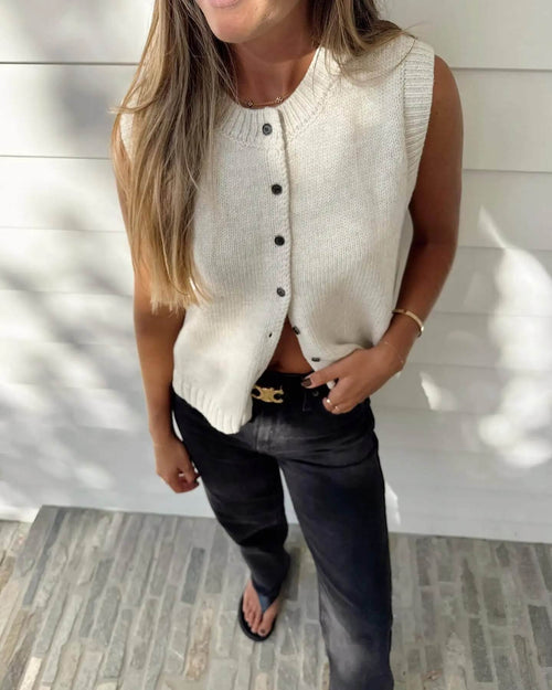 Gilet en Maille Sans Manches Elienya