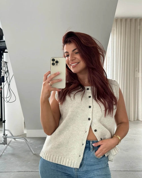 Gilet en Maille Sans Manches Elienya