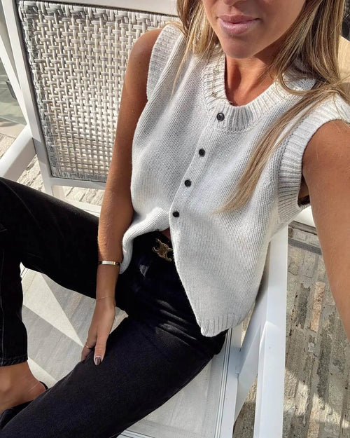 Gilet en Maille Sans Manches Elienya