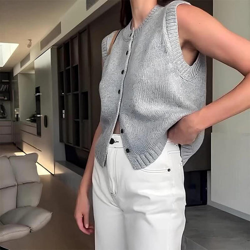 Gilet en Maille Sans Manches Elienya