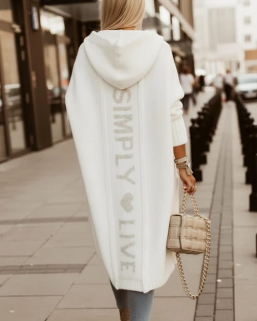 Gilet Long en Maille à Capuche Luvalie