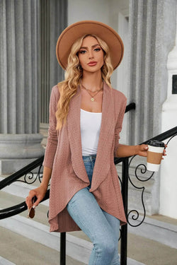 Gilet Long Fluide Siloé Lucie - Abricot / XS