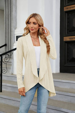 Gilet Long Fluide Siloé Lucie - Beige / XS