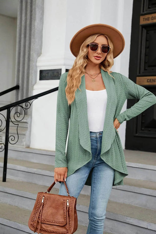 Gilet Long Fluide Siloé Lucie - Menthe / XS