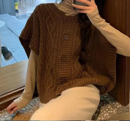 Gilet Sans Manches en Maille Torsadée Elinor