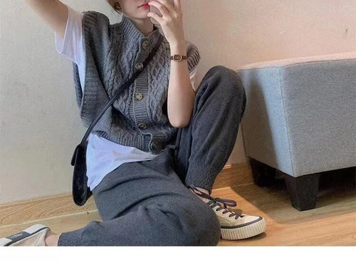 Gilet Sans Manches en Maille Torsadée Elinor