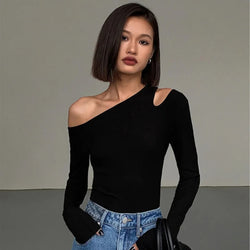 Haut Asymétrique à Découpe Bérangère - Noir / 34