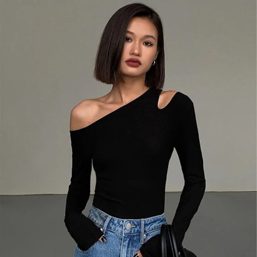 Haut Asymétrique à Découpe Bérangère - Noir / 34