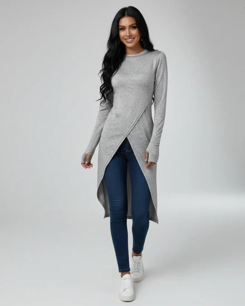 Haut Long Asymétrique Croisé Isabeau
