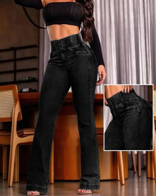 Jean Taille Haute Bootcut Zeliane - Noir / 34