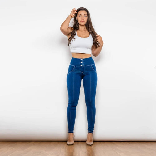Jegging Femme Taille Très Haute Cassis