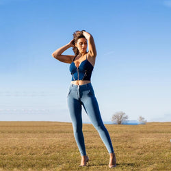Jegging Taille Haute à Bande Latérale Sloane