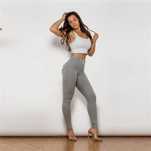 Jegging Taille Haute Push-Up Amarante