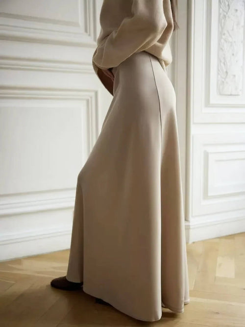 Jupe Longue Satinée Taille Haute Clarisse