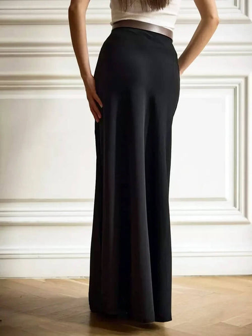 Jupe Longue Satinée Taille Haute Clarisse