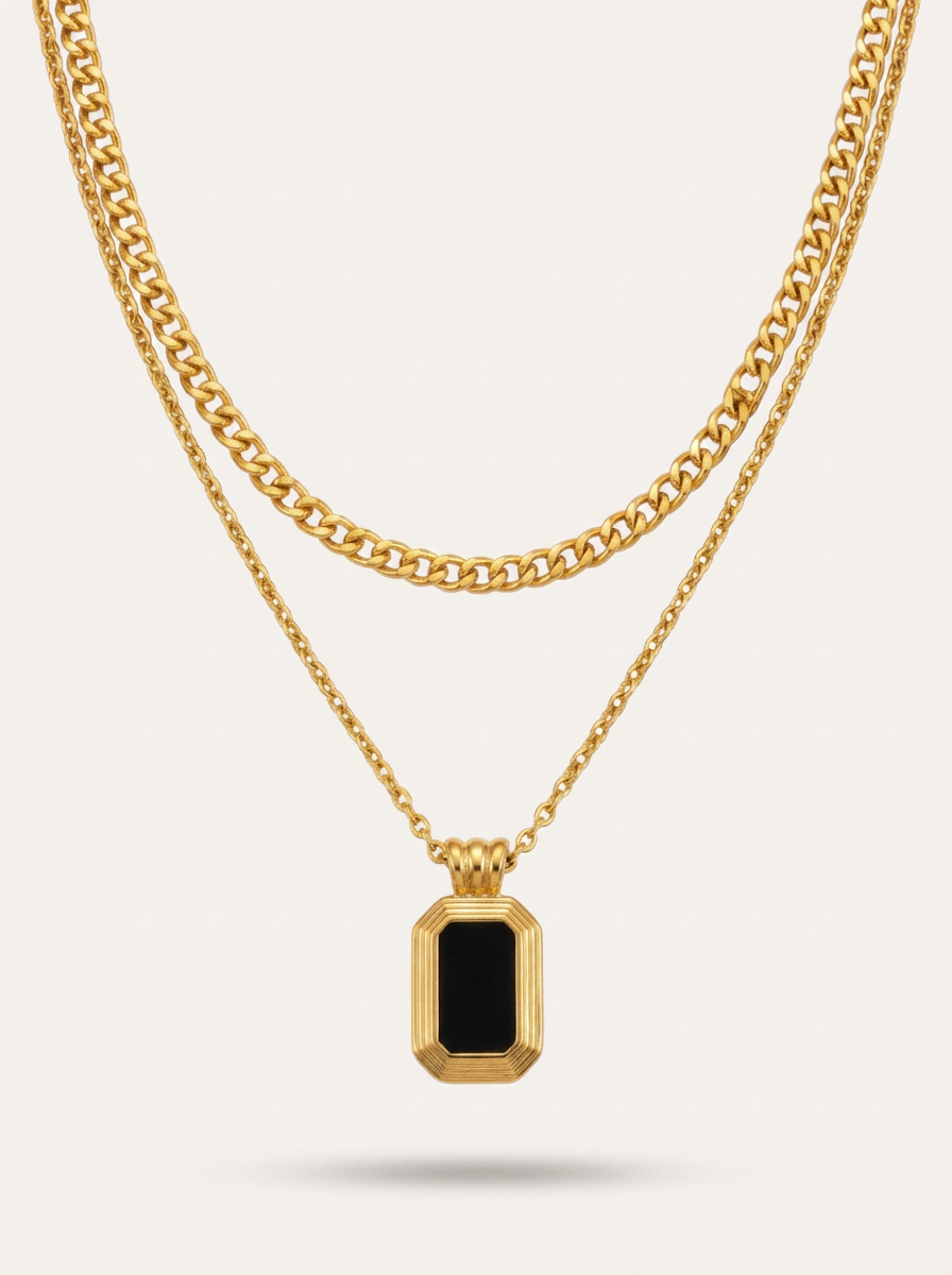 Aurora Layered Gold Necklace