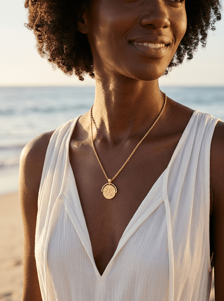 Sahar Carved Pendant Necklace - Onyxelle