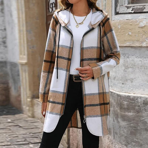 Manteau Mi-Long à Motif Graphique Amélie
